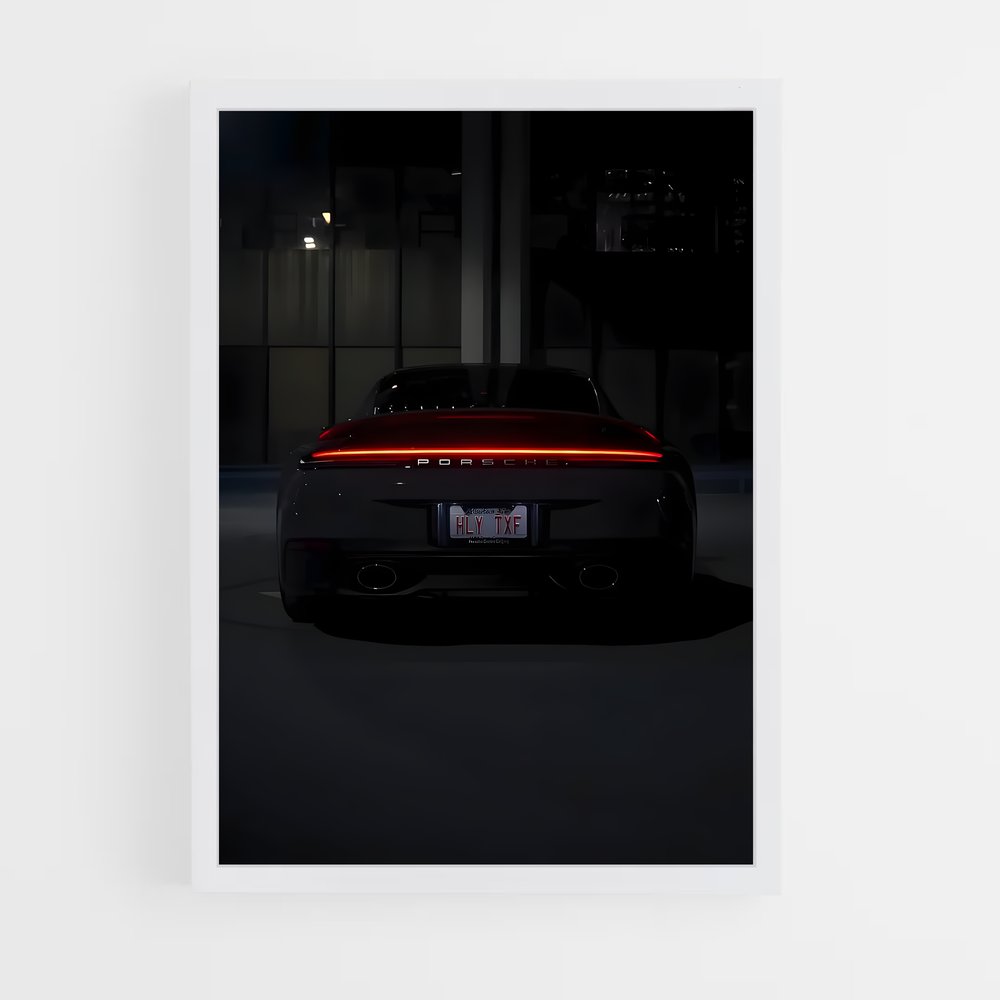 Poster Playtime Rouge – affiche Porsche (vue 3)